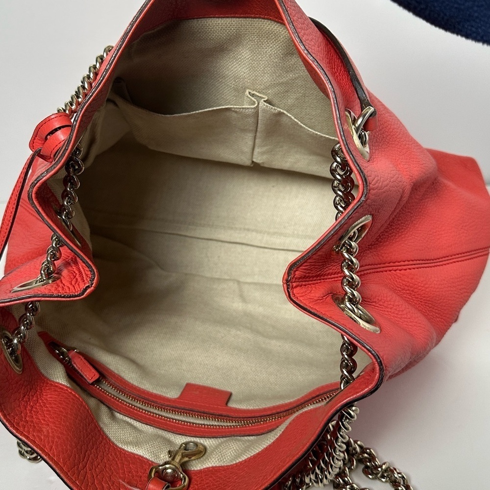 💯Authentic Gucci Soho Hobo Leather Chain Shoulder Bag🍀 - Picture 5 of 13